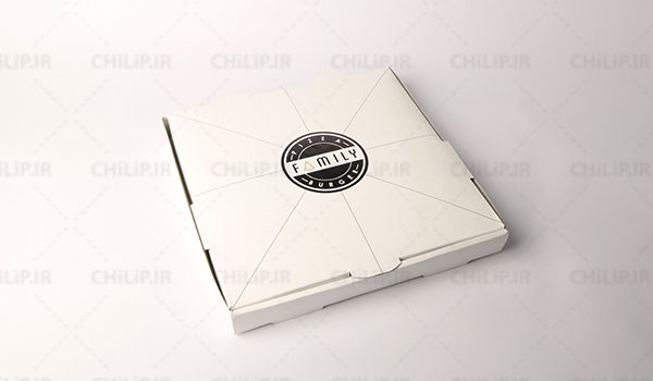 طراحی و چاپ جعبه پیتزا فست فود فمیلی Family