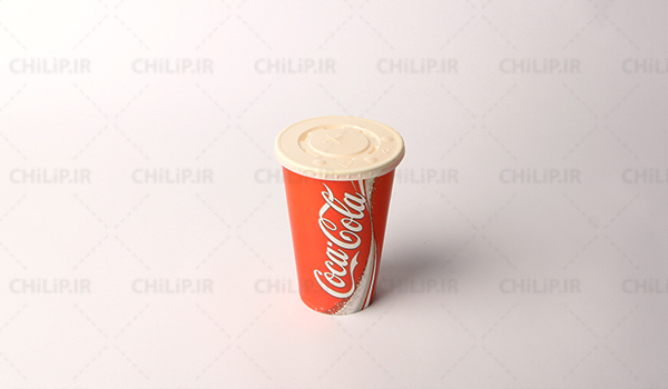 لیوان 360 سی سی درب دار طرح کوکا کولا
