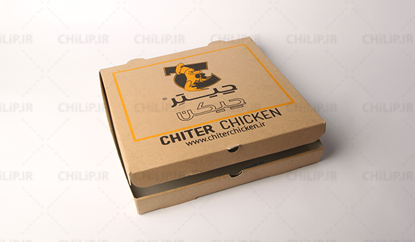 چاپ و طراحی جعبه پیتزا فست فود چیتر چیکن