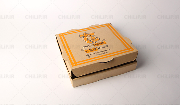 طراحی و چاپ جعبه پیتزا کوچک چیتر چیکن